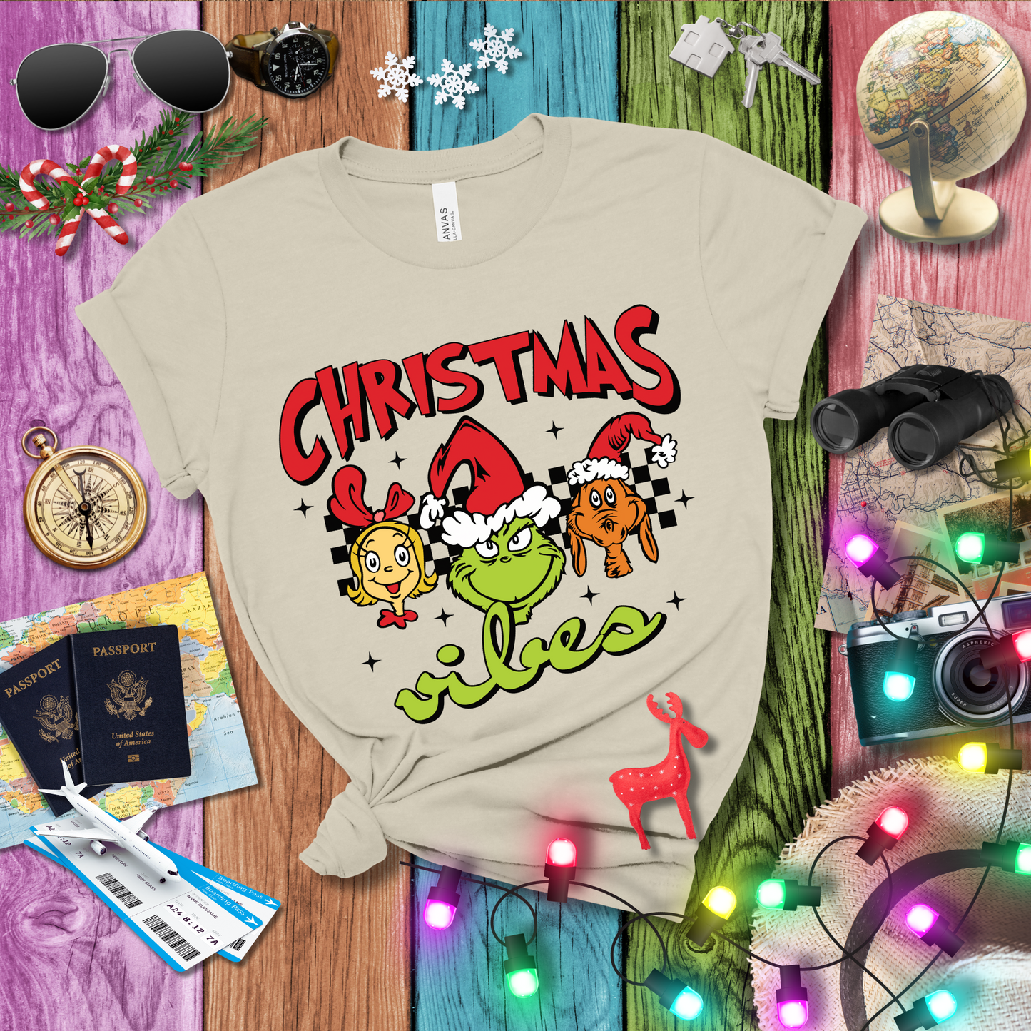 GRINCH CHRISTMAS VIBES T-Shirt