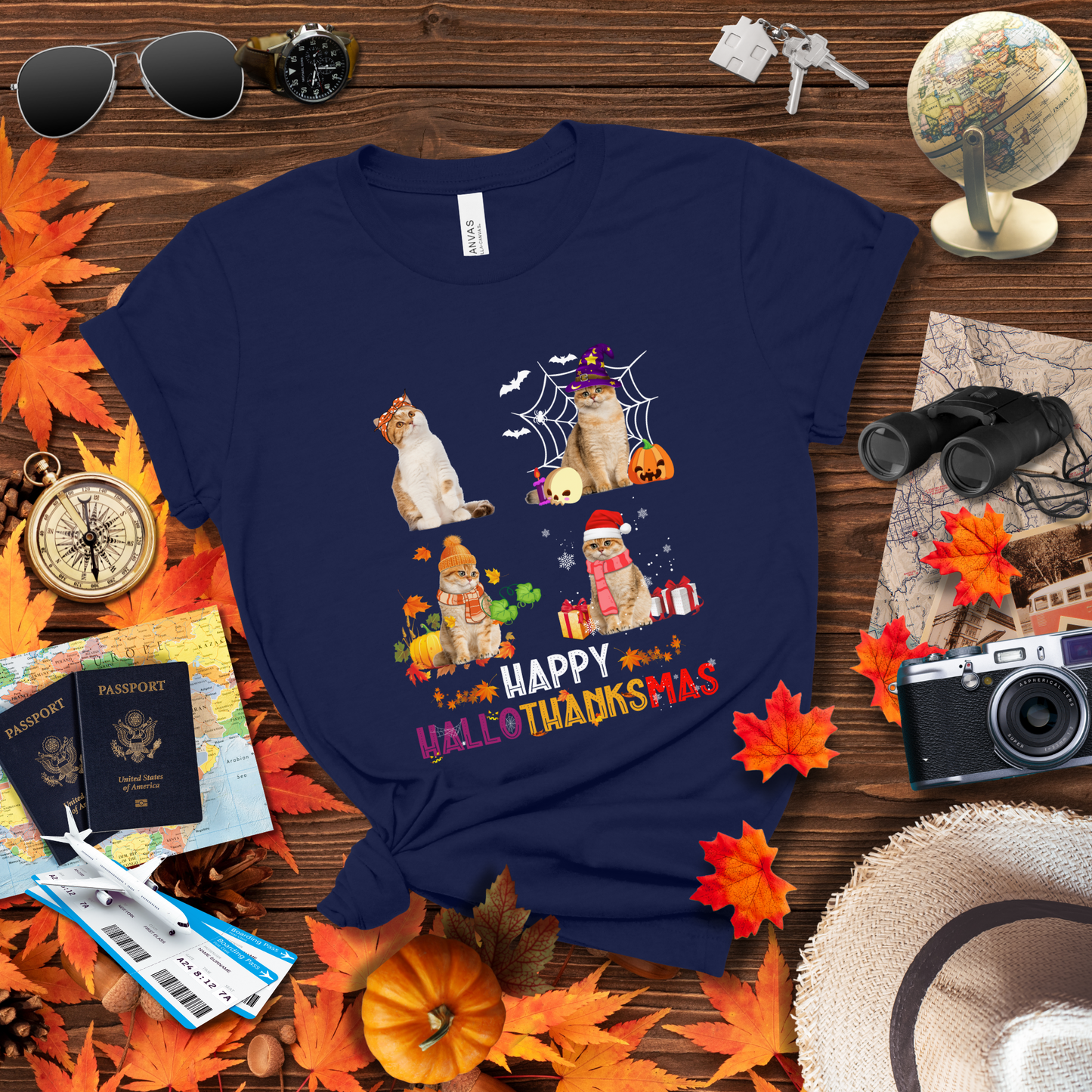 HALLOTHANKSMAS CATS T-Shirt