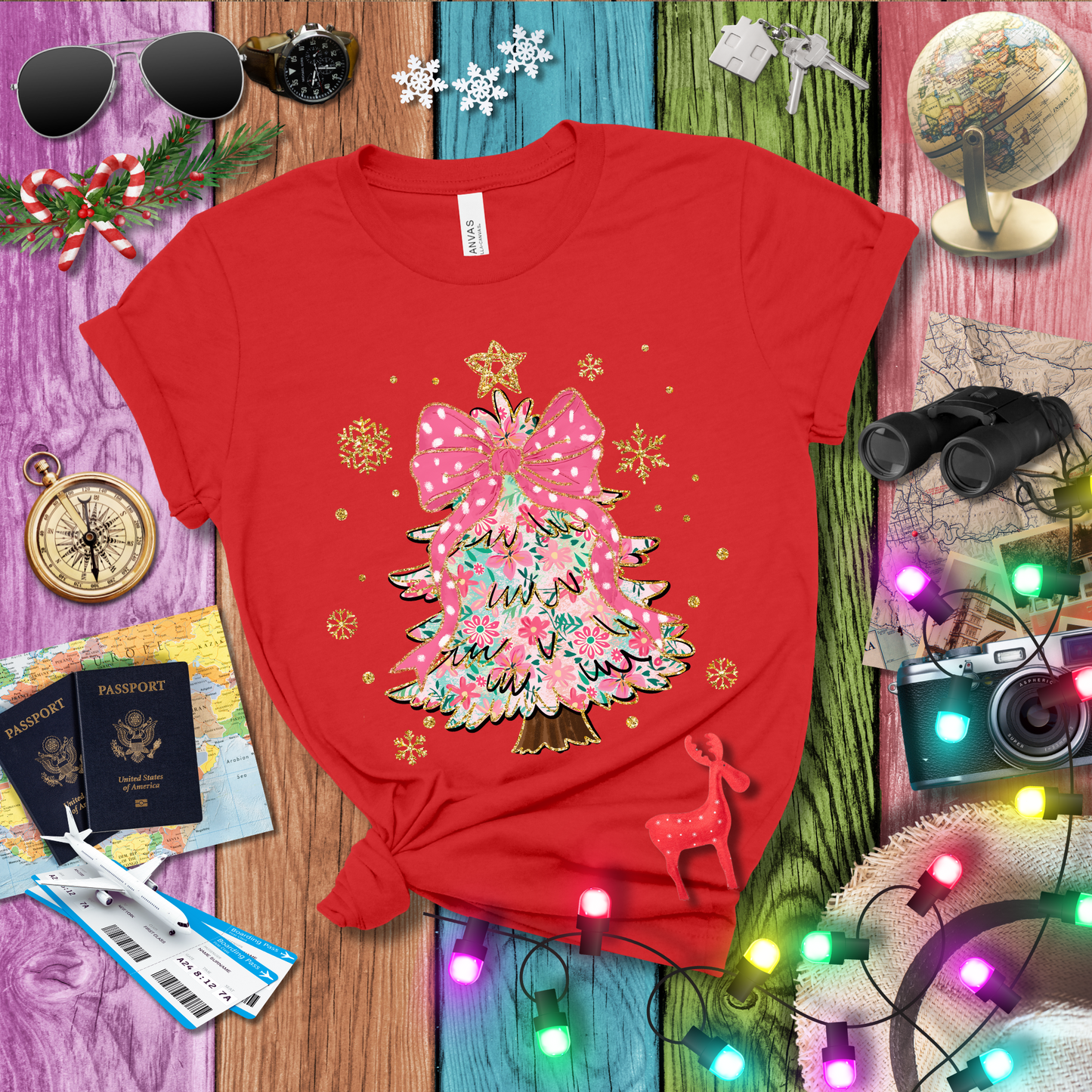 PINK CHRISTMAS TREE T-Shirt