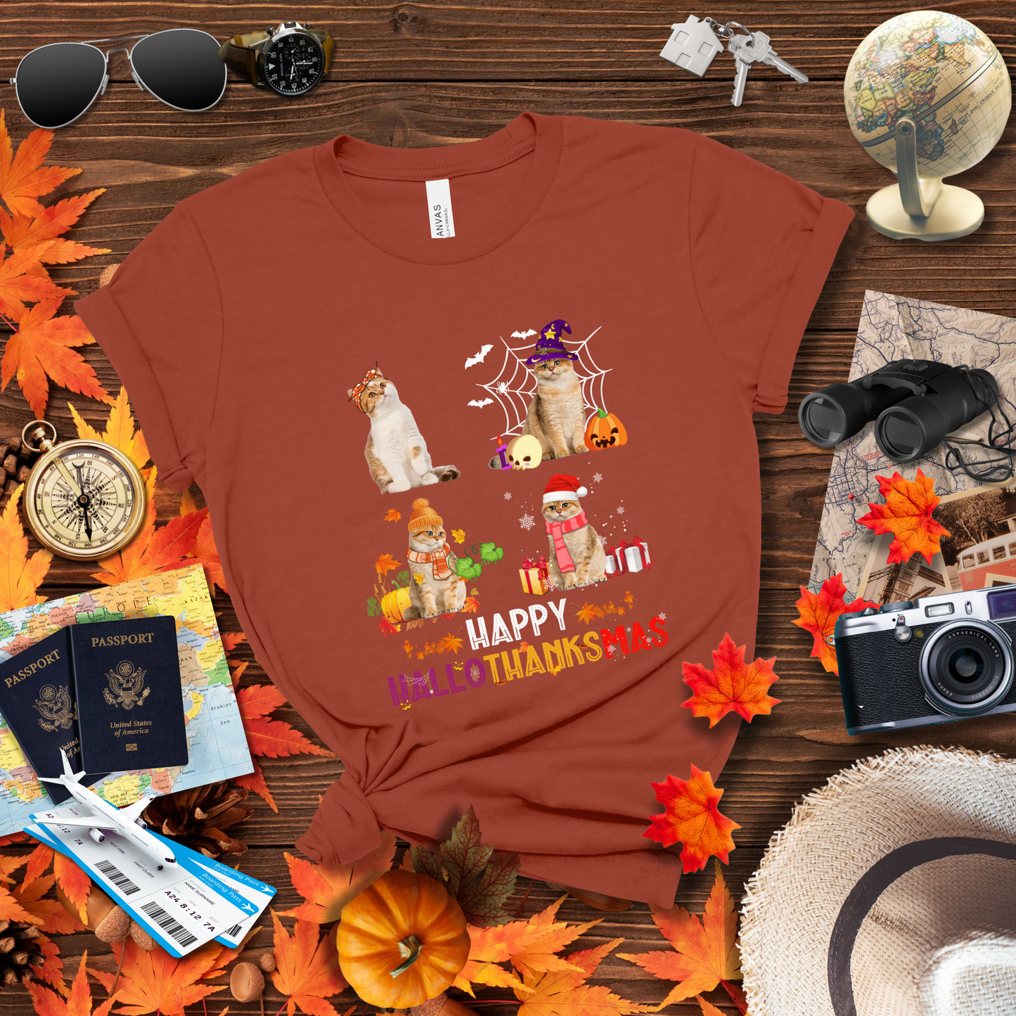 HALLOTHANKSMAS CATS T-Shirt