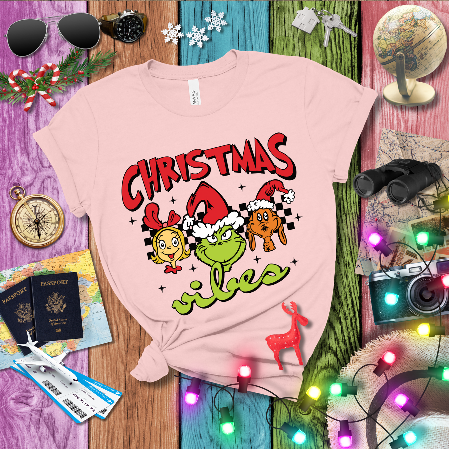 GRINCH CHRISTMAS VIBES T-Shirt