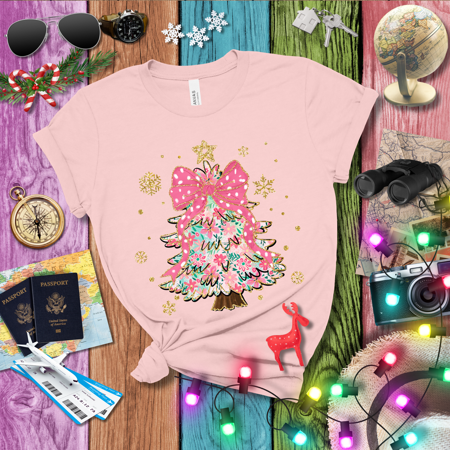 PINK CHRISTMAS TREE T-Shirt