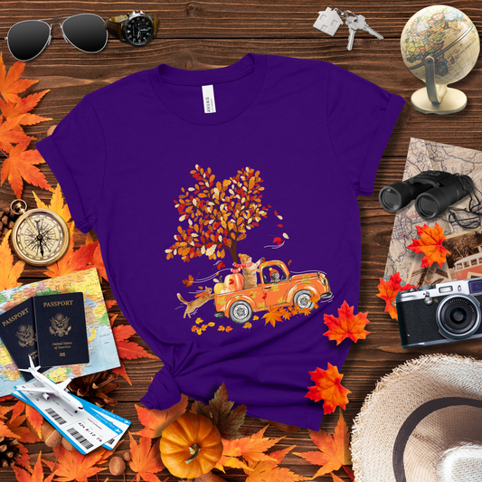 FALL CATS ON PUMPKIN TRUCK T-Shirt